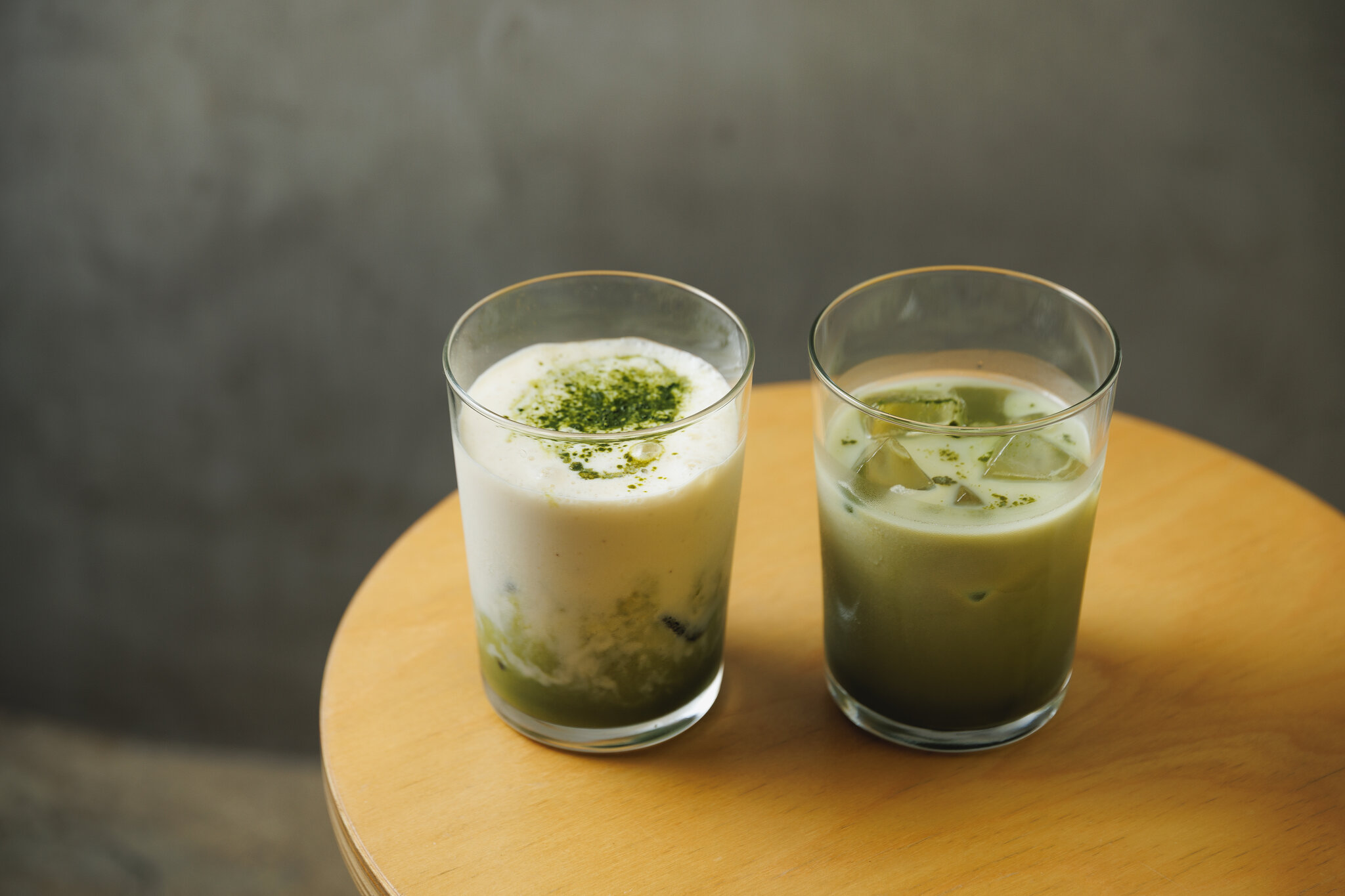 Finished matcha banana shake